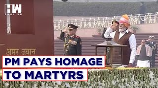 Republic Day 2024 PM Modi Pays Homage To Martyrs  National War Memorial  Tribute  BJP  Delhi [upl. by Enilaf77]