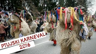 Pustni karneval  Ptuj 2016  Kurentovanje  Kurenti [upl. by Eidoow]