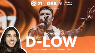 DLOW 🇬🇧  GRAND BEATBOX BATTLE 2021 WORLD LEAGUE  JUDGE SHOWCASE  REACTION chrismeelove dlow [upl. by Llerrut]