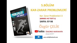 Hız ve Renk TYT ProblemKarZarar Problemleri 3 KırmızıHızTesti 1 sayfa 9798 [upl. by Losyram]