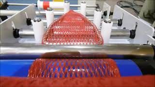 Rius Circular knitting machine for fruit packing meshes and nets [upl. by Laven]