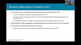 Bevacizumab and Antiangiogenic Therapies in Hereditary Hemorrhagic Telangiectasia HHT [upl. by Dominga]