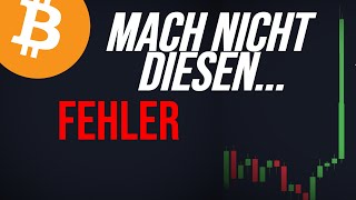 80 Verkaufen Bitcoin  🚨 Mache nicht diesen Fehler [upl. by Ainez]