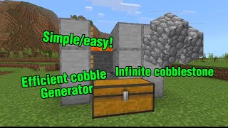 Super Simple cobblestone generator in Minecraft Bedrock [upl. by Mott423]