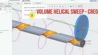 VOLUME HELICAL SWEEP  CREO 60 [upl. by Adanar]