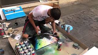 Amazing spray painting at the street [upl. by Atirehc]