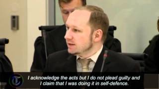 First day of Norway killer Anders Behring Breiviks trial [upl. by Wellington]