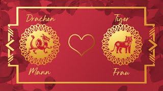 Chinesische Astrologie  Drachen Mann und Tiger Frau Partnerhoroskop  Liebe finden in 2021 [upl. by Alleira]