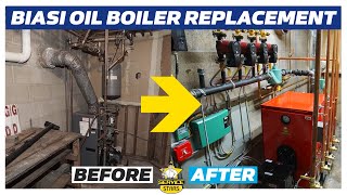 REPLACING AN OIL BOILER WITH BIASI [upl. by Sinnel724]