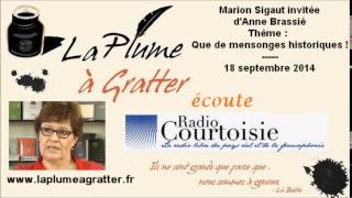 Marion Sigaut sur Radio Courtoisie – Que de mensonges historiques  18 septembre 2014 [upl. by Akym]