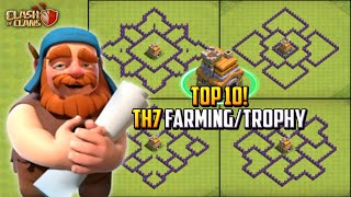 TOP 10 Best Town Hall 7 TH7 FarmingTrophy Base Layout  Copy Link 2023  Clash of Clans [upl. by Jessabell]