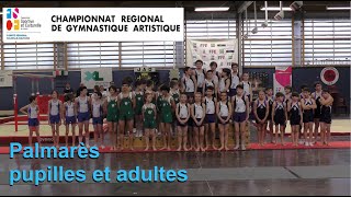 Régionaux Gym Palmarès pupilles et adultes [upl. by Gregg]