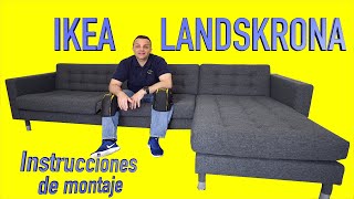 Instrucciones de montaje del sofá de 3 plazas con chaise longue IKEA LANDSKRONA [upl. by Liu395]