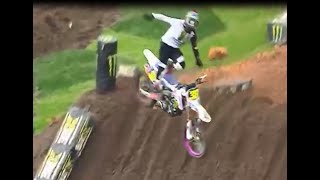 Big crash by Haiden Deegan in practice Daytona Supercross SX 2024 [upl. by Laroc]