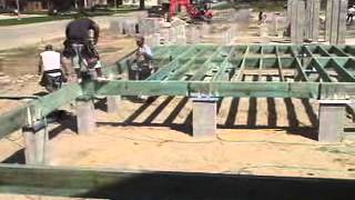 Raised Wood Floor Foundations Site Prep amp Footings [upl. by Anawt]