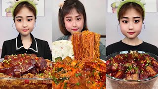 Chinese Spicy Food Asmr  Pork Belly and Rice  Chinese Noodles  Fried Rice  Spicy Food Challenge [upl. by Natanhoj]