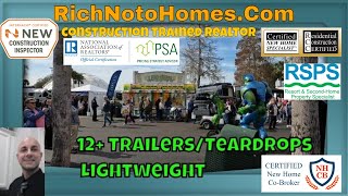 Tampa RV Show 2024 Smaller and Light Weight Trailers Shown Teardrops  Folding Campers [upl. by Rimhsak]