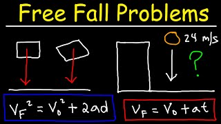 Free Fall Physics Problems  Acceleration Due To Gravity [upl. by Raye]