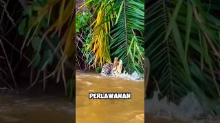 jaguar vs crocodile wildlife wildlifemoments wildanimals animal wildanimal buaya short [upl. by Gaby]