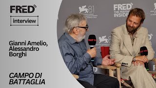 FREDs Interview Gianni Amelio Alessandro Borghi  CAMPO DI BATTAGLIA venezia81 [upl. by Berti]