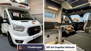 Challenger 337 GA Graphite Ultimate  2023 🦊 Der trendige Teilintegrierte mit Einzelbetten [upl. by Eimas]