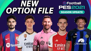 PES 2021 NEW OPTION FILE 20232024  SP FOOTBALL LIFE OPTION FILE [upl. by Aciras]