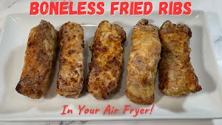 Air Fryer Fried Ribs  Fried Boneless Country Style Ribs  Air Fryer Recipes [upl. by Zipnick956]