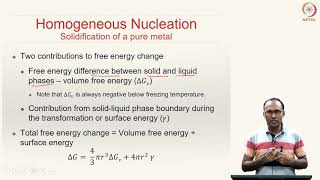 Mod01 Lec13 Eutectic solidification coupled growth heterogeneous nucleation [upl. by Tremann]