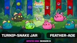 TURNIPSNAKE JAR vs FEATHERAOE  SEASON 9  AXIE INFINITY ORIGINS [upl. by Noleta]