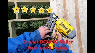 DEWALT Model DCN692 Cordless 20 Volt Nailer WORKING Review [upl. by Serdna]