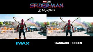 SPIDER MAN NO WAY HOME  IMAX Screen Vs Standard Screen Trailer 4K ULTRA HD 2021 [upl. by Lsil]