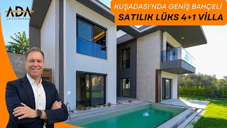 Kuşadasında Geniş Bahçeli Özel Havuzlu Lüks Villa I Kuşadası Satılık Villa  ev turu [upl. by Schaab]