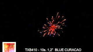 Fajerwerki TXB410 Blue Curacao 10s 12quot Triplex [upl. by Nate]