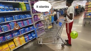 Fart Spray Prank In Walmart Must Watch [upl. by Horne]