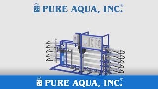 Sistema Ósmosis Inversa Comercial de Agua Salobre  Hecho en EEUU  PURE AQUA INC [upl. by Erasmus499]