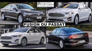 FUSION OU PASSAT COMPARATIVO 2019 PREÇO VERSÕES E CORES [upl. by Merrel]