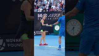 🎾  🎤  😂 sabalenka djokovic funny tennis Aryna Sabalenka Novak Djokovic trending shorts [upl. by Obediah108]