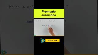 Promedio aritmético de forma fácil matematicas maths matematicasbasicas matematicasfacil [upl. by Olumor]