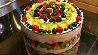 Fruit trifle recipe [upl. by Kentiggerma]