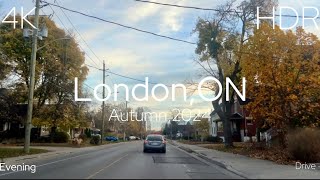 4K HDR Autumn Drive in London Ontario  Stunning Fall Colors November 2024 [upl. by Vite406]