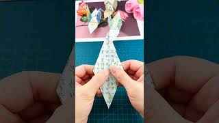 Paper crane 🦚 diy [upl. by Pulchi108]