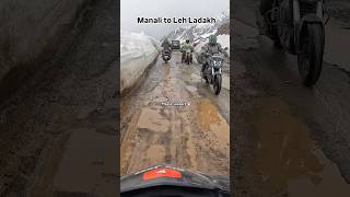 Manali to LehLadakh snowfall mountains ladakh travel youtubeshorts shortsfeed trendingshorts [upl. by Haidabez200]