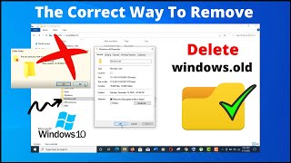 How To Delete Windowsold Folder From Windows 10 Safely 2021 [upl. by Gnohc810]