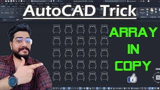 AutoCAD Tricks  ARRAY IN COPY  Use Array Command in Copy Command AutoCAD Hack [upl. by Ainitsirhc]