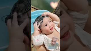 kids shampoo baby funny viralvideo trending [upl. by Ateloj939]