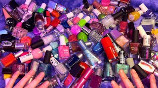 ASMR Nail Polish Collection Whispered Nail Painting [upl. by Anitreb]