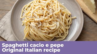 SPAGHETTI CACIO E PEPE Pecorino and black pepper spaghetti  Original Italian recipe [upl. by Ettesus]