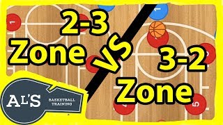 23 Zone Basketball Defense vs 32 Basketball Zone Defense [upl. by Nwahsed]