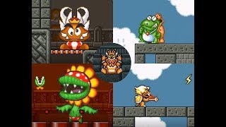 New Super Mario Bros DS SMBX  All Boss Battles [upl. by Einniw]