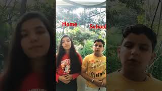 Home V S School ytshorts comedy youtubeshorts [upl. by Ran]